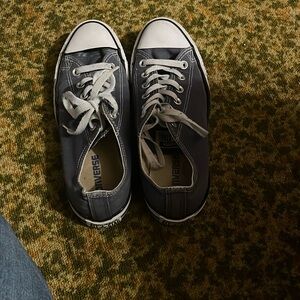 Grey blue converse size 9 women’s size 7 men’s